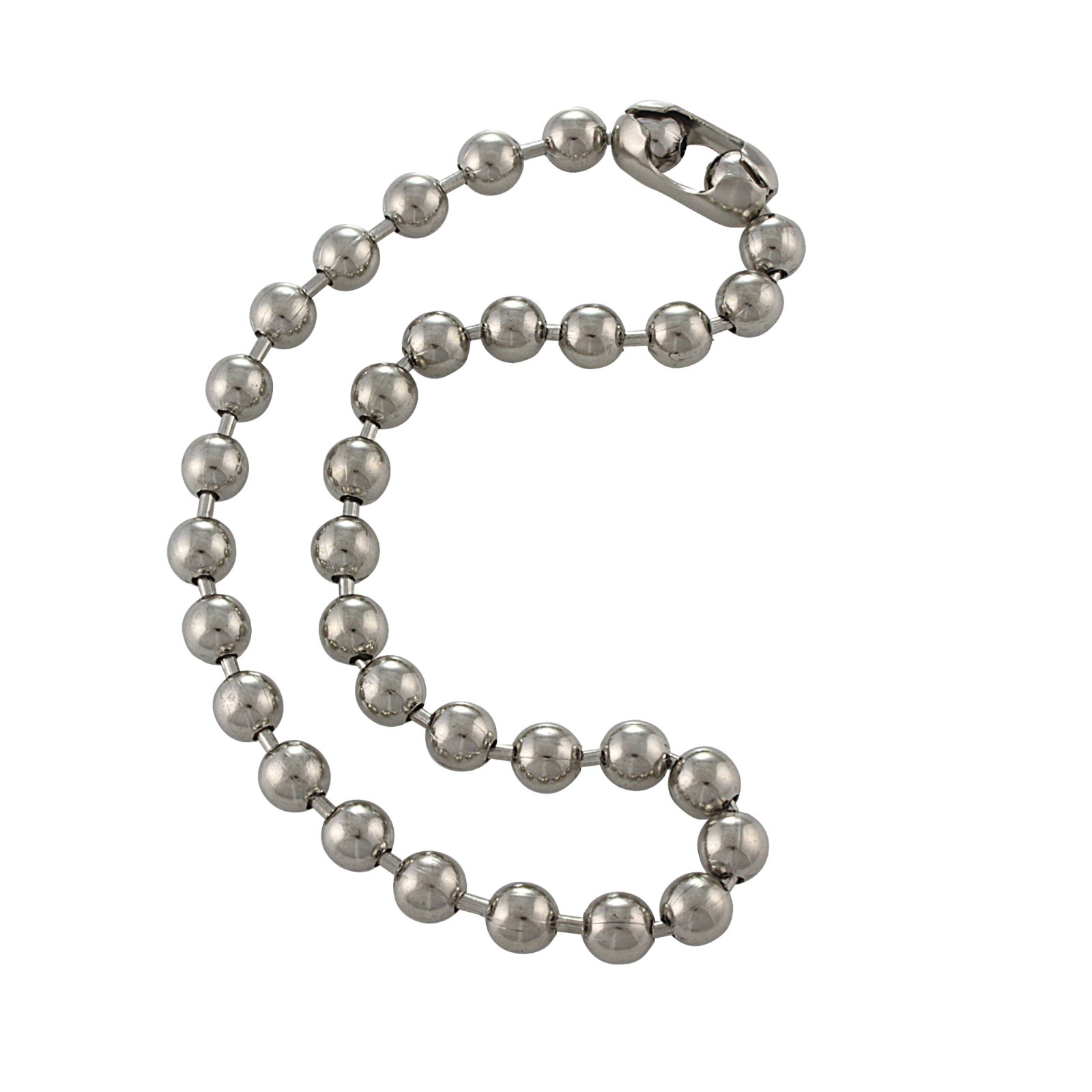 9.5mm Extra Large Steel Ball Chain Mens Necklace, Choker to Extra Long