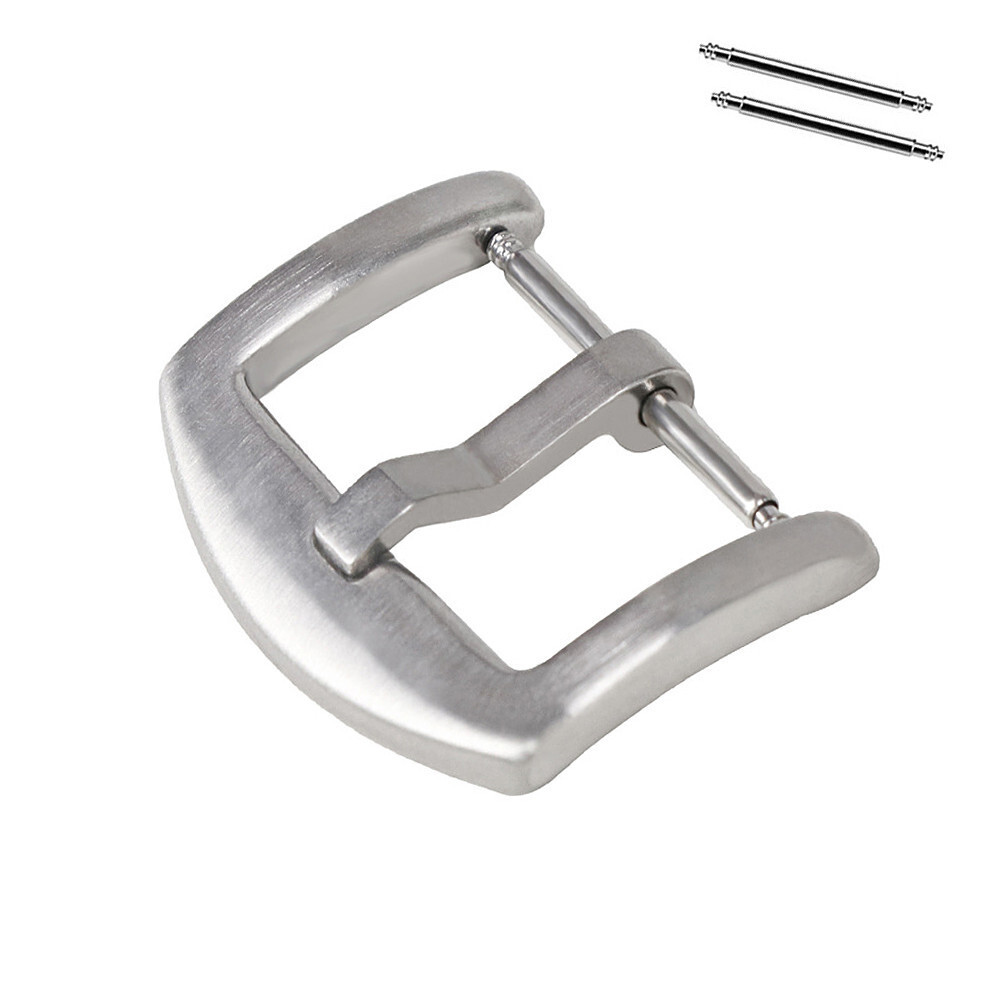 Brushed Stainless Steel Tang Buckle For Watch Strap Band 16 18 20 22 24 26mm