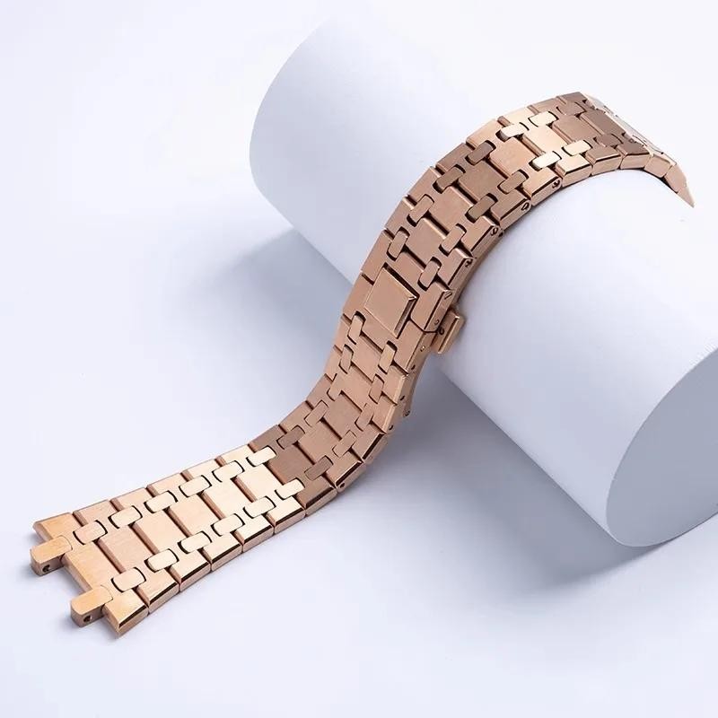 New 21-26mm Watch Band Strap for Ap Royal Oak 15400 | Stainless Steel Bracelet