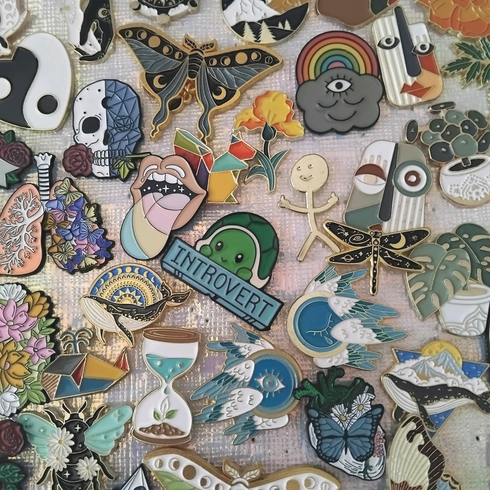 Assorted Enamel Pin Lot 30 pcs random pins collection