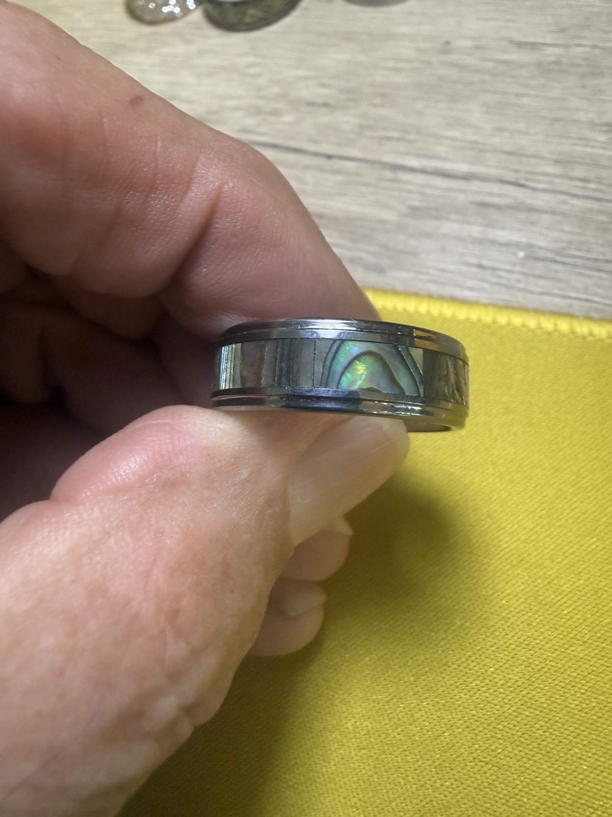 Gray Tungsten Carbide Wedding/Anniversary Band Ring 8mm Unisex Adults Size 11