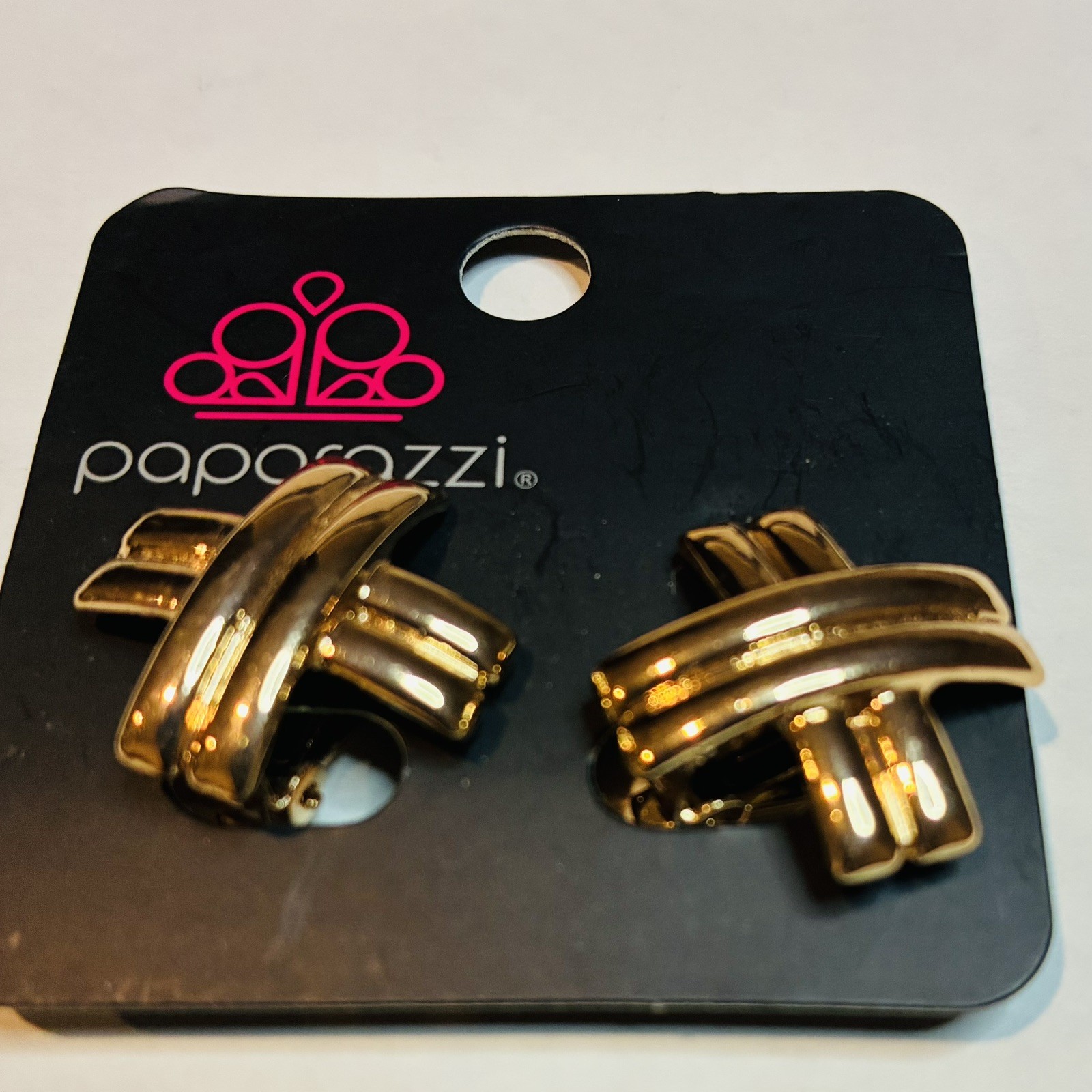 Paparazzi Fashion Jewelry Radical Refinement gold Tone Post Earrings