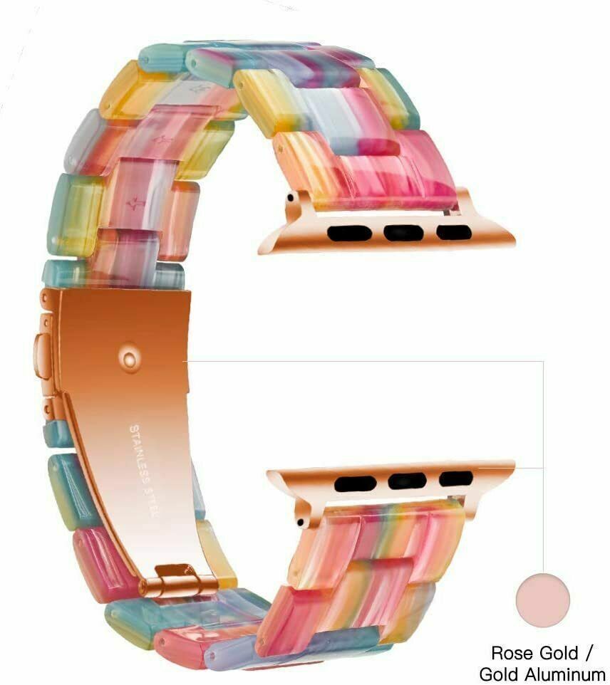 Resin Strap Transparent Loop iWatch Band Bracelet For Apple Watch 8 7 6 5 4 3 2