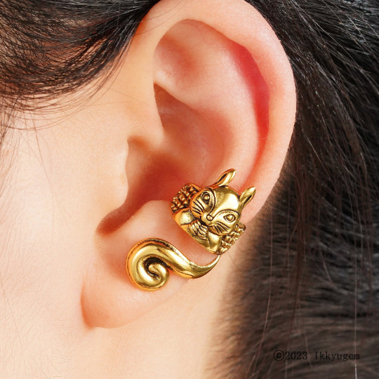 Cute Squirrel Cuffs •Non-Pierced Ear Clip •A Pretty Gift Sold as A PAIR!