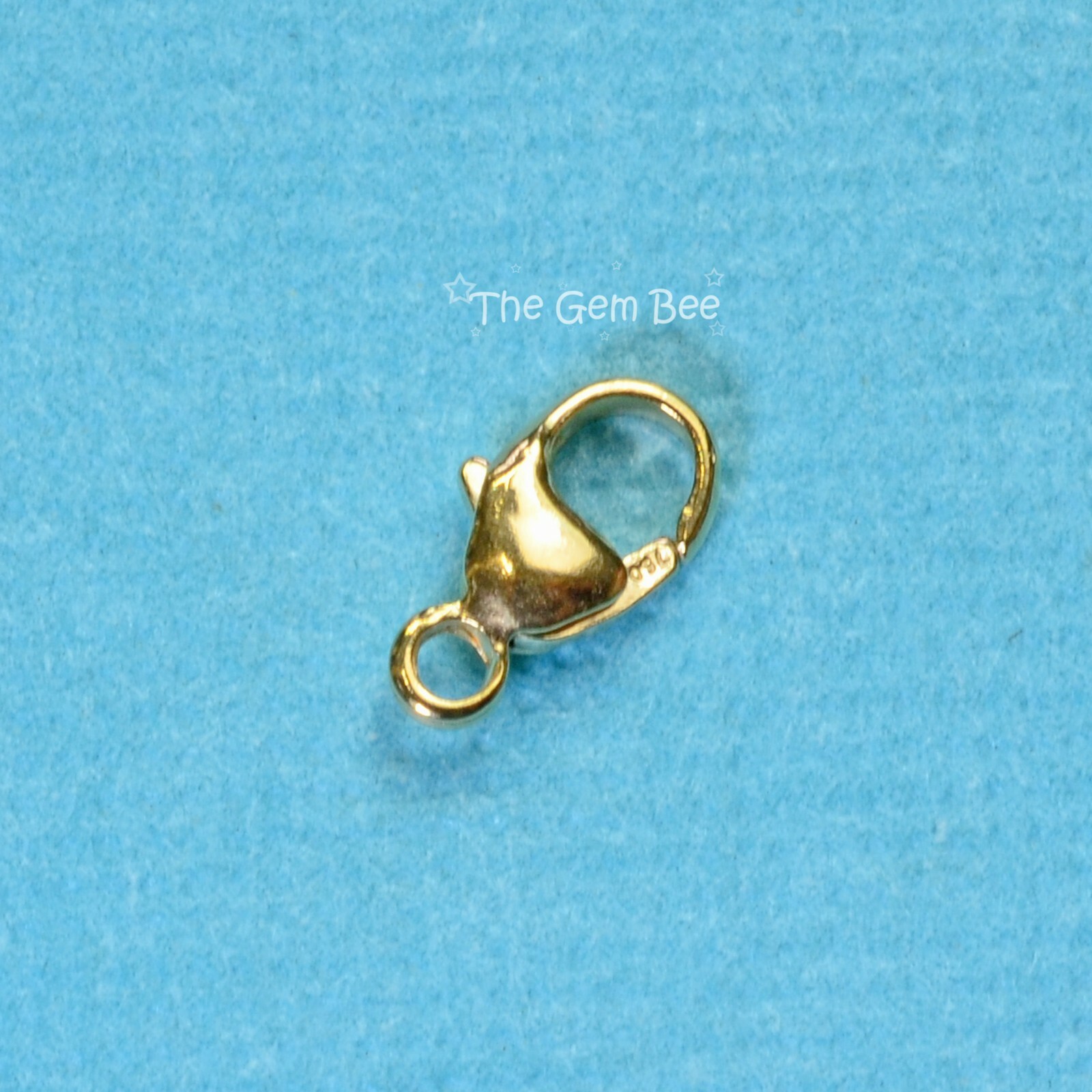 4.5MMx7.8mm 18k Solid Yellow Gold Lobster Clasp With Closed Loop