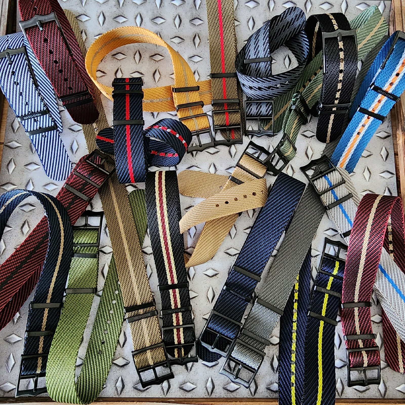 NATO ® Strap Twill Weave Single Pass Adjustable Nylon G10 watch band PVD Buckles