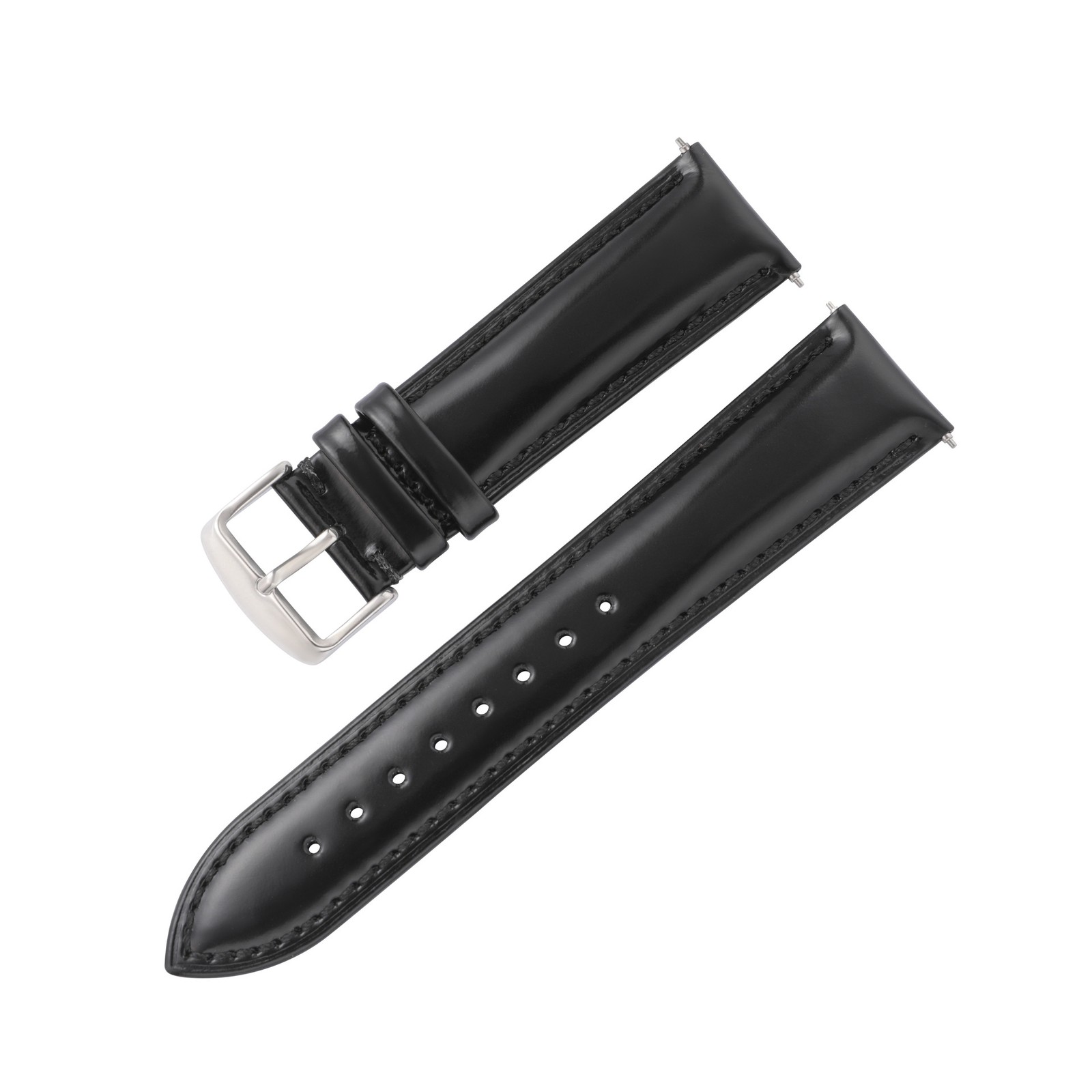 Glossy Genuine Leather Watch Band Strap Smart Bracelet 18-22mm Quick Release