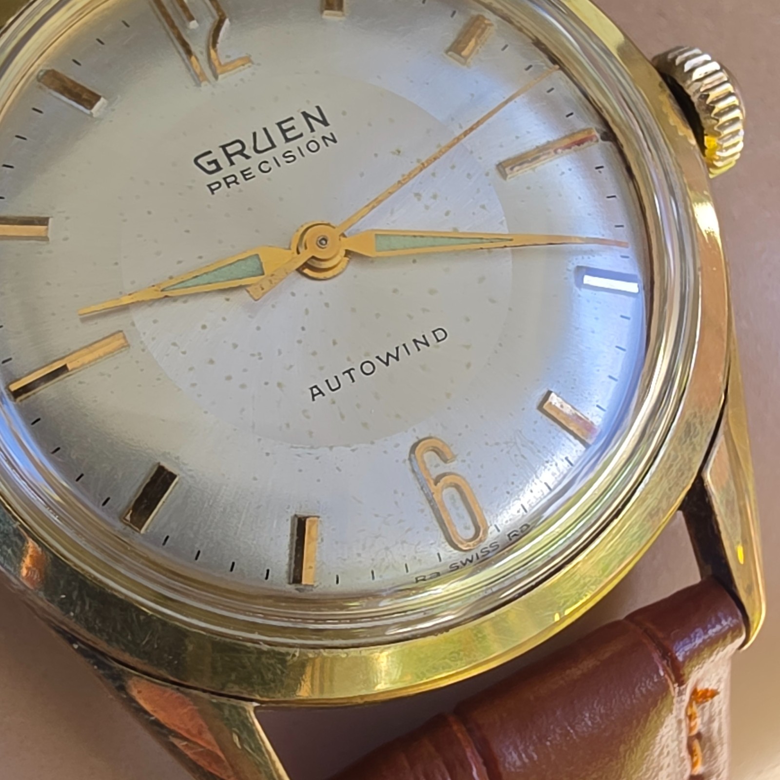 Vintage GRUEN men’s automatic watch N710SS SWISS 1960s