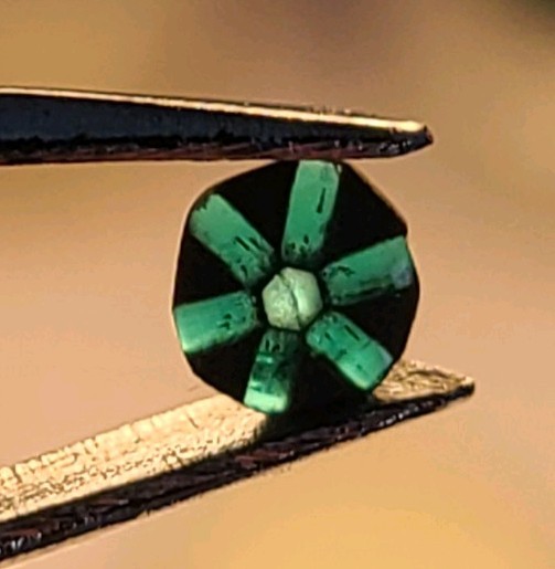 EXTREMELY RARE Tripache Emerald From Colombia 0.26 ct with unique spokes