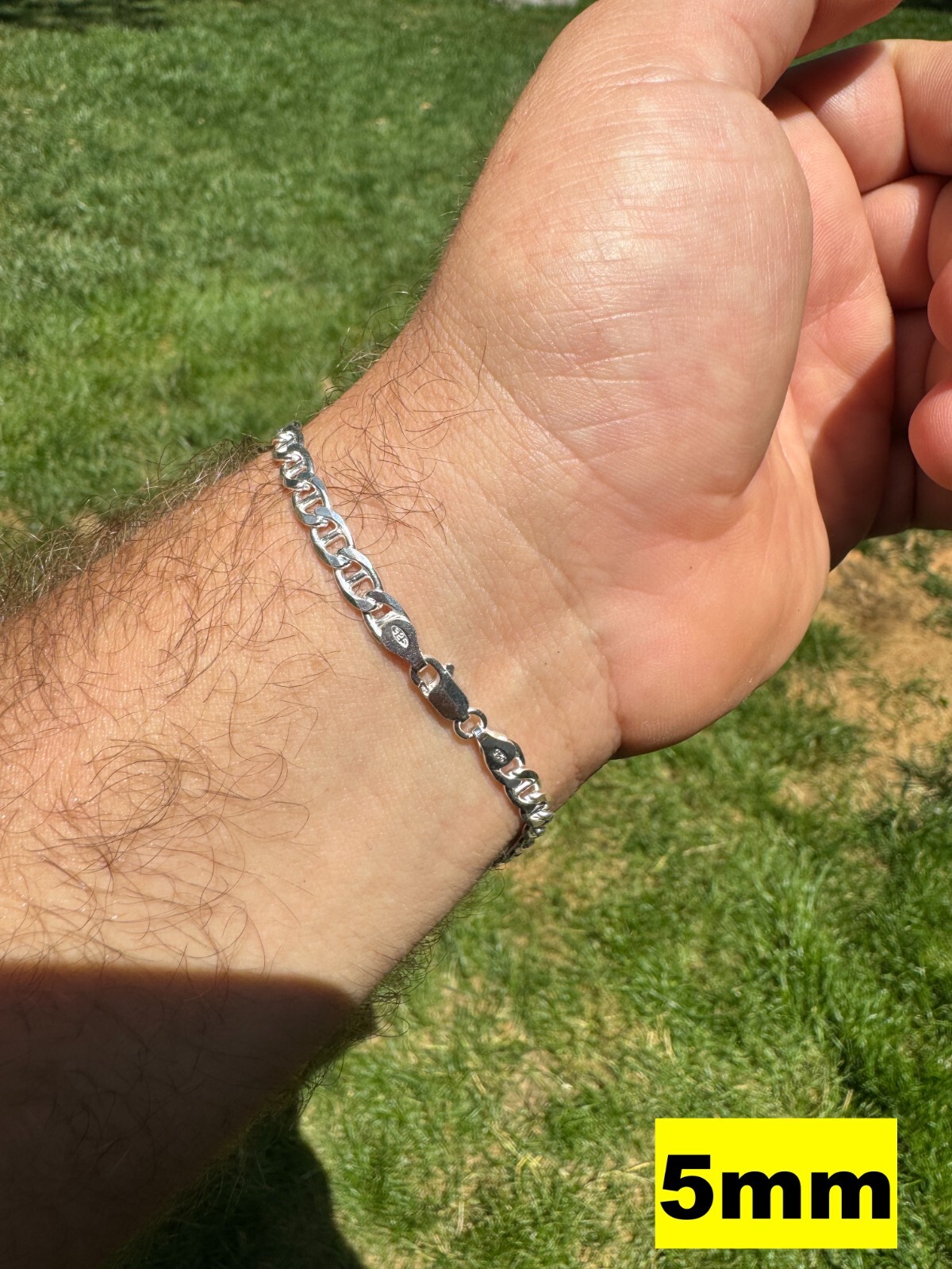 Real Solid 925 Sterling Silver Mariner Link Bracelet ITALY 2.5-16mm ITALY MADE