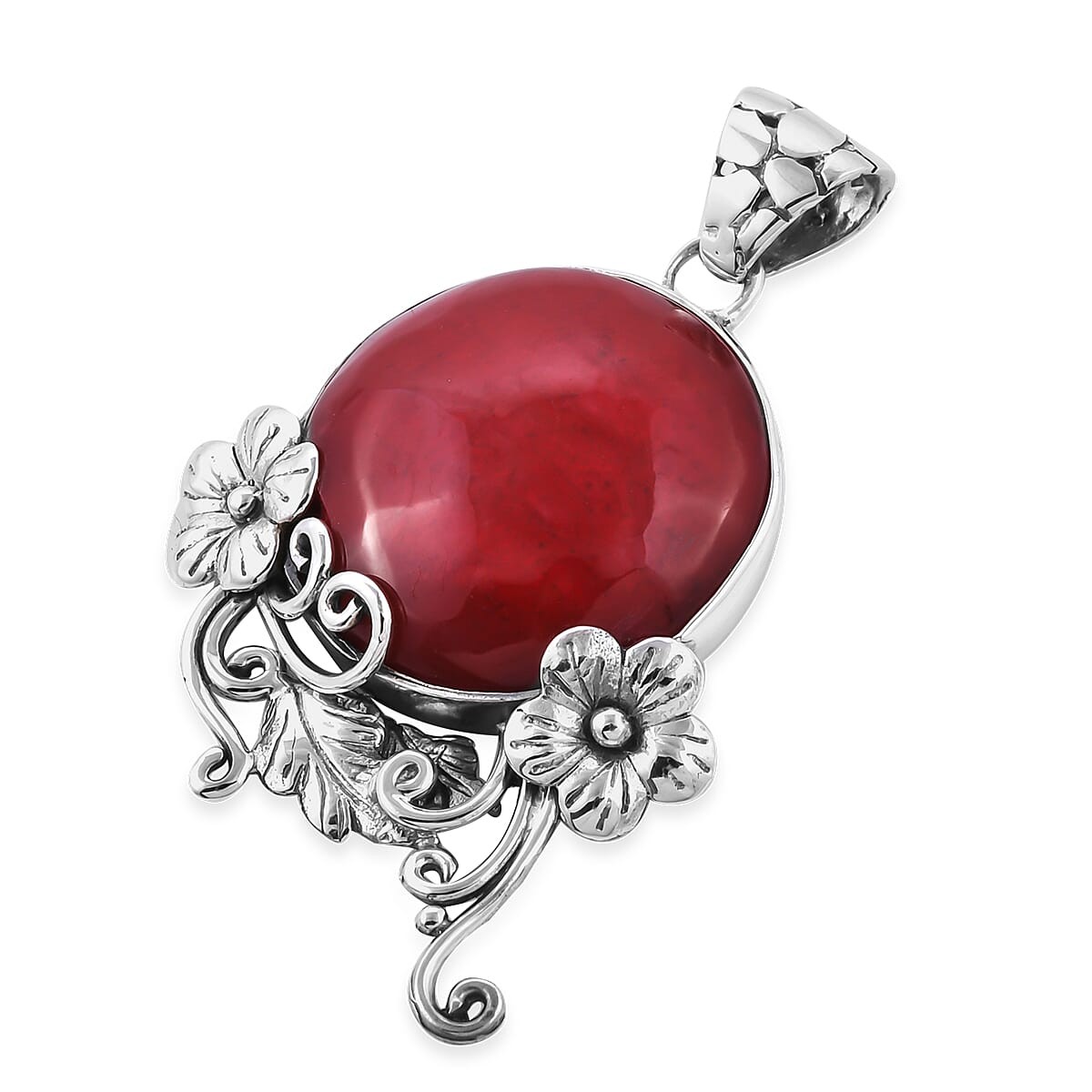 Sponge Coral Pendant without Chain in Sterling Silver