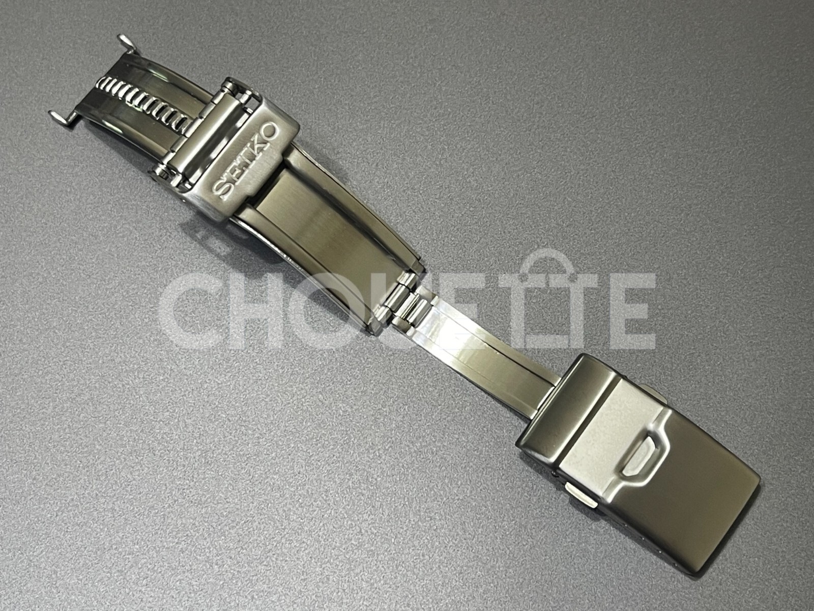 OEM Seiko 18mm MM300 Marine Master STAINLESS STEEL Clasp with DiaShield Coating