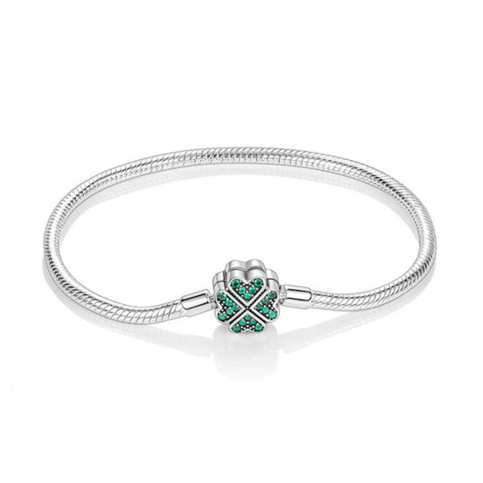 Lucky Four Clover Leaf Charm Bracelet, Bracelet For Charm, Clover Bracelet