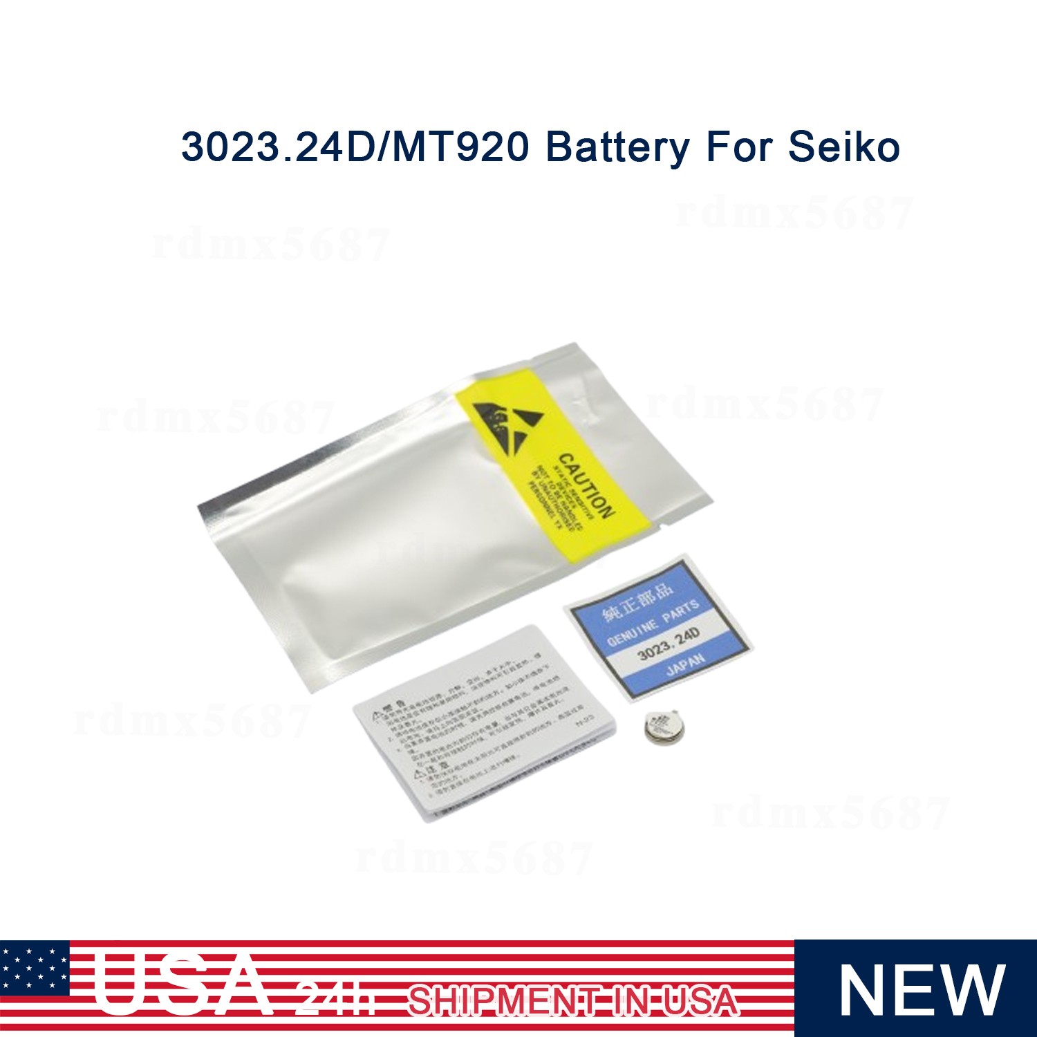 For Panasonic 3023.24D Replace MT920 Battery OEM fits Seiko V198 Watch Capacitor