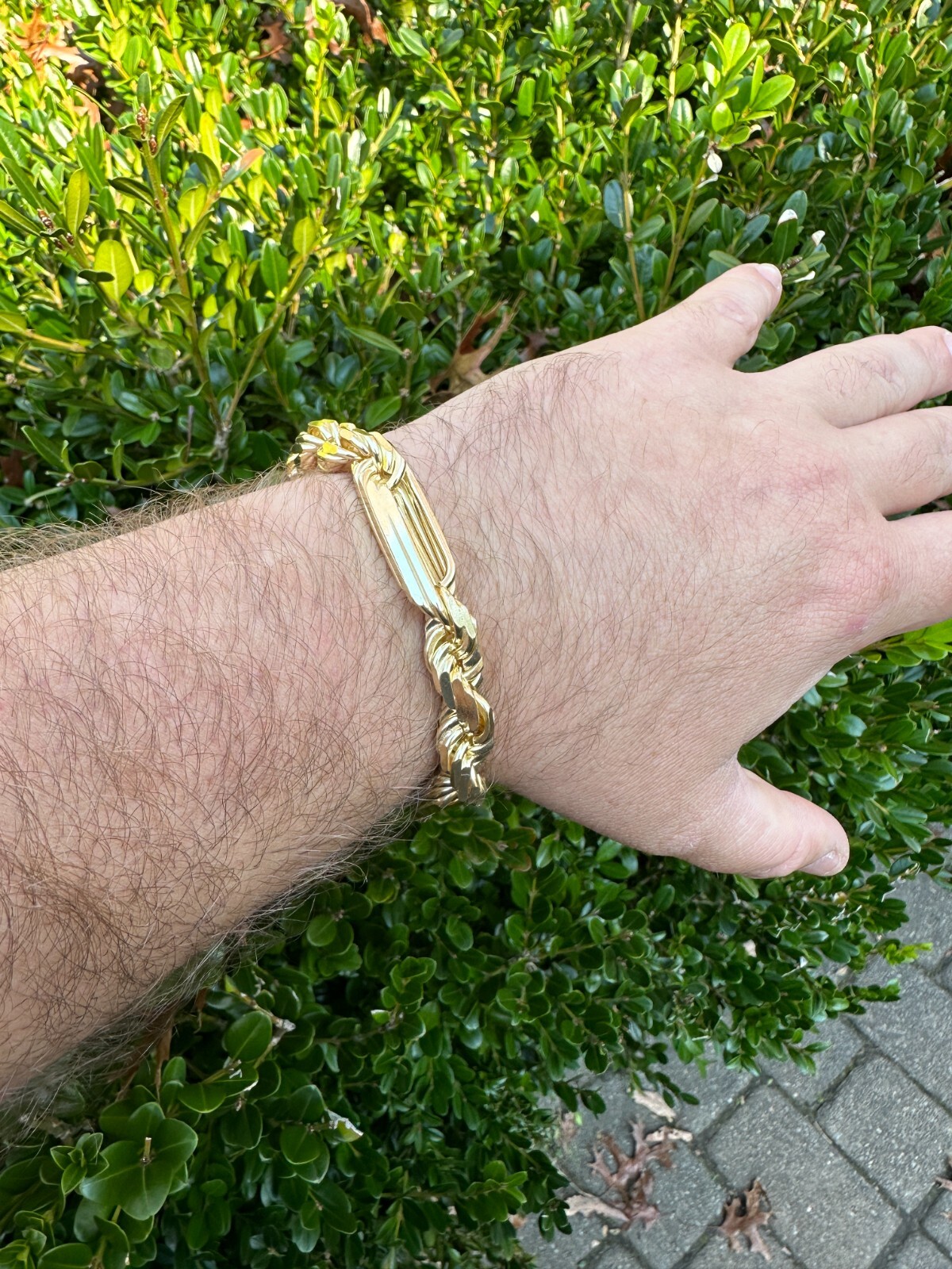 FigaRope Milano Chain Real Solid 14K Gold Plated 925 Silver Necklace Bracelet