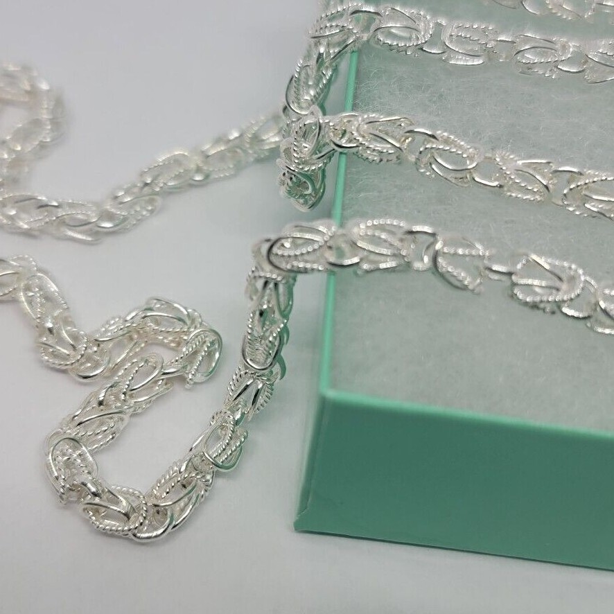 925 Sterling Silver Turkish Chain High Quality Necklace Bracelet 4mm Size 7″~30″