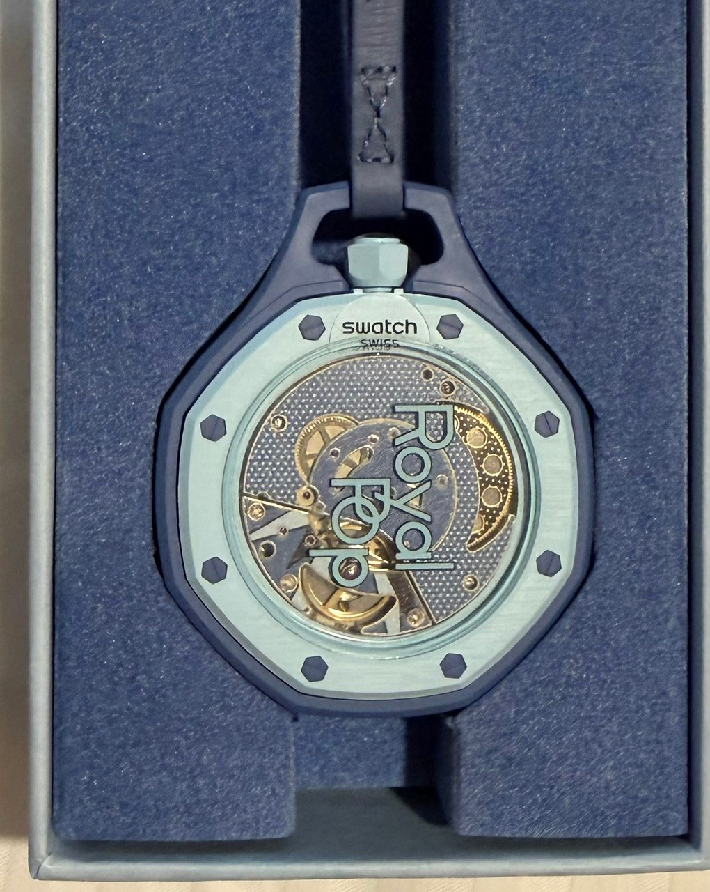Swatch x AP (authentic) – Royal Pop LAN BA w/ Box + papers + Wristbuddys strap!!
