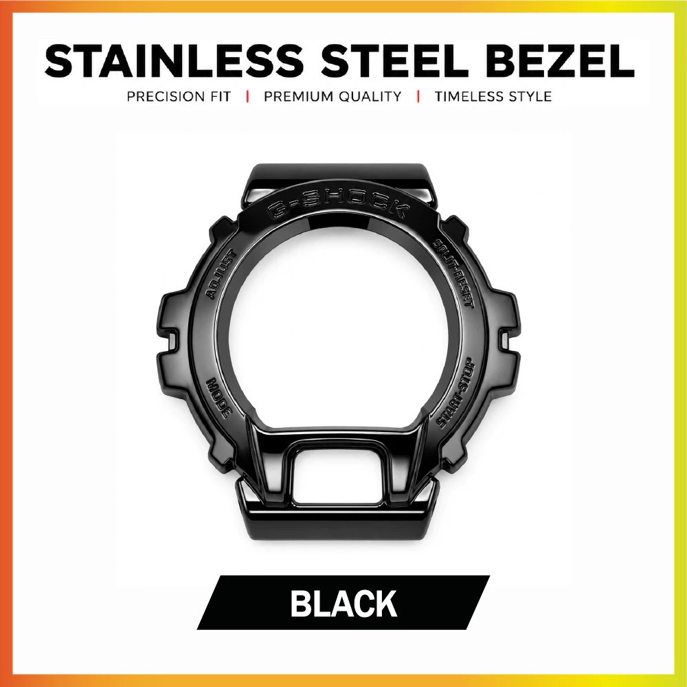 Stainless Steel Bezel for G-Shock DW6900 Custom Mod Silver Gold Black Silver