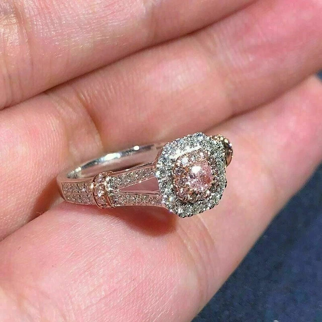2Ct Round Cut Lab-Created Sapphire Halo Engagement Ring 14K White Gold Plated
