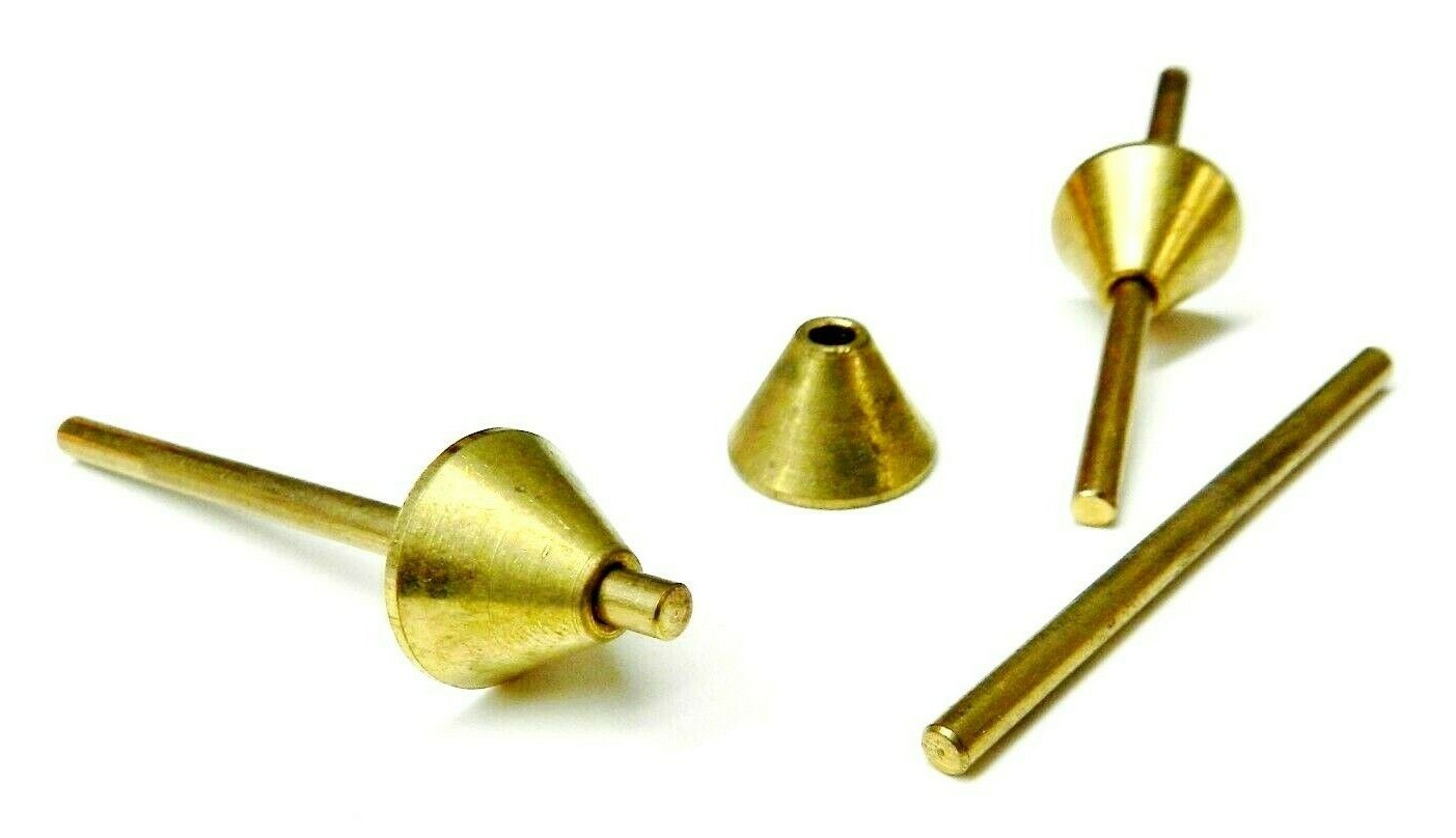 Brass Sprue Former Cone & Rod Mandrel for Jewelry Mold Making Wax Injection 3pc