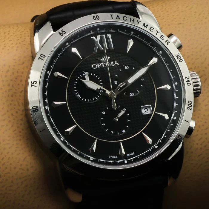 Optima – Swiss Chronograph – OSC328-SL-3 Swiss Ronda 45 mm OSC328 50 m (5 ATM