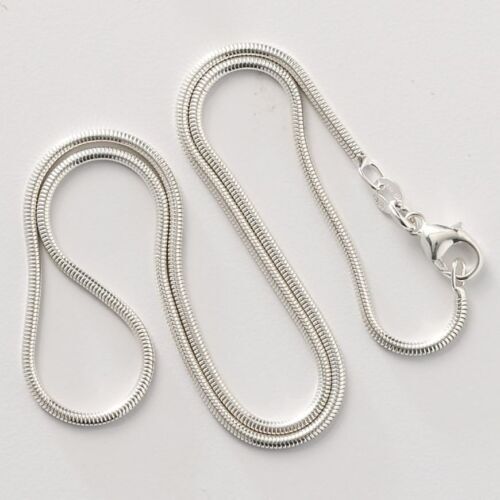 New Sterling Solid Silver Men Women Jewelry Snake Chain 18”- 24” Necklace Gift