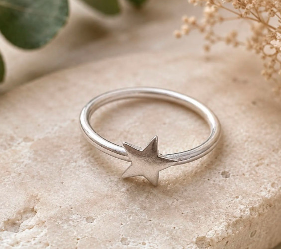 Band Heart Handmade Silver Ring, 925 Sterling Silver, Dainty Silver Ring,