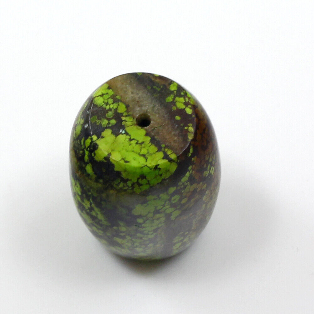 Green Turquoise Barrel Pendant Bead Healing Gemstone Elisa FREE SHIPPING