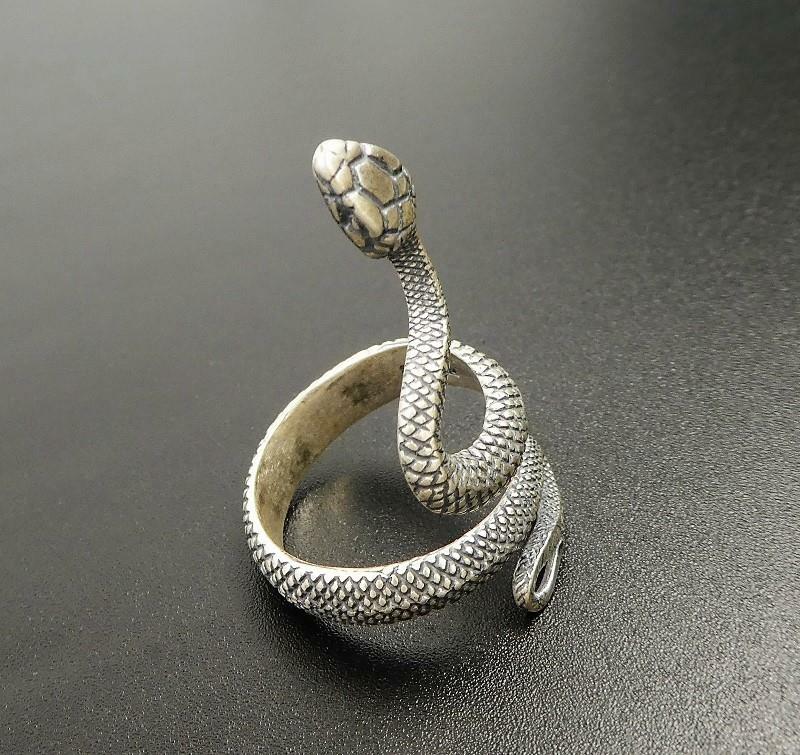 Handmade Sterling Silver Snake Wrap Ring Adjustable Women Men Great Details