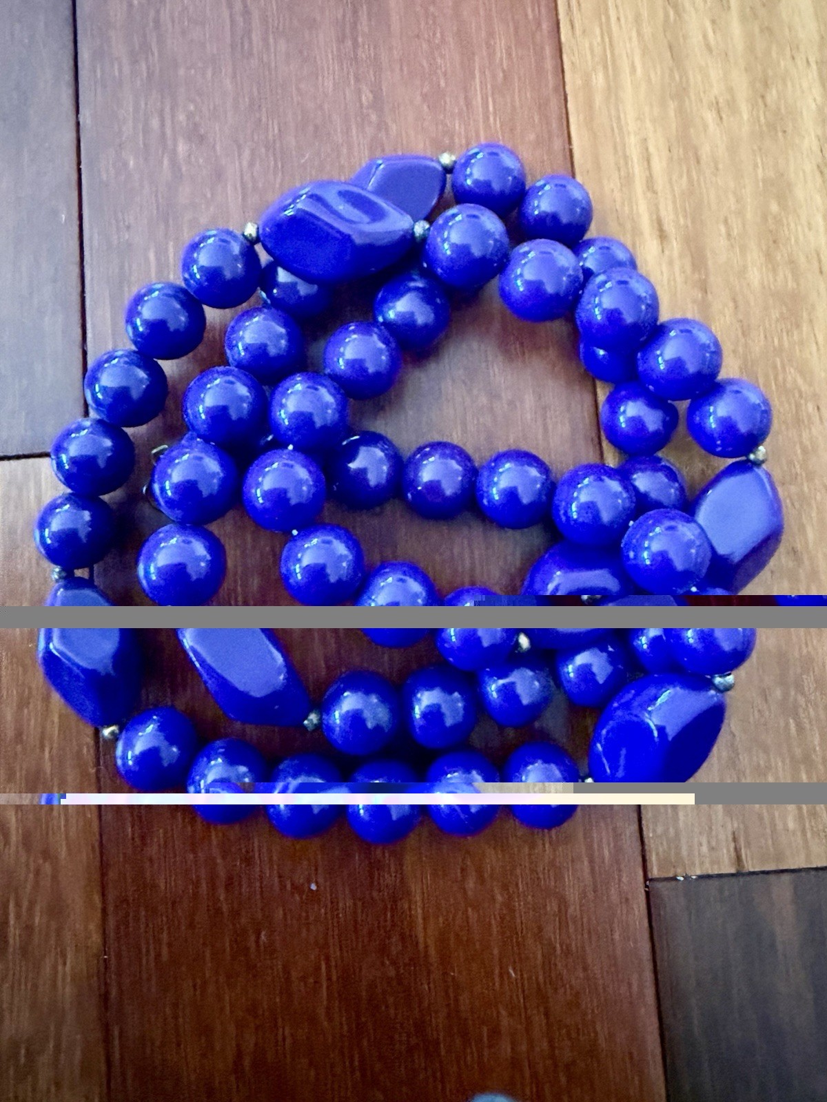 Vintage Retro Chunky Purple Bead Statement Necklace