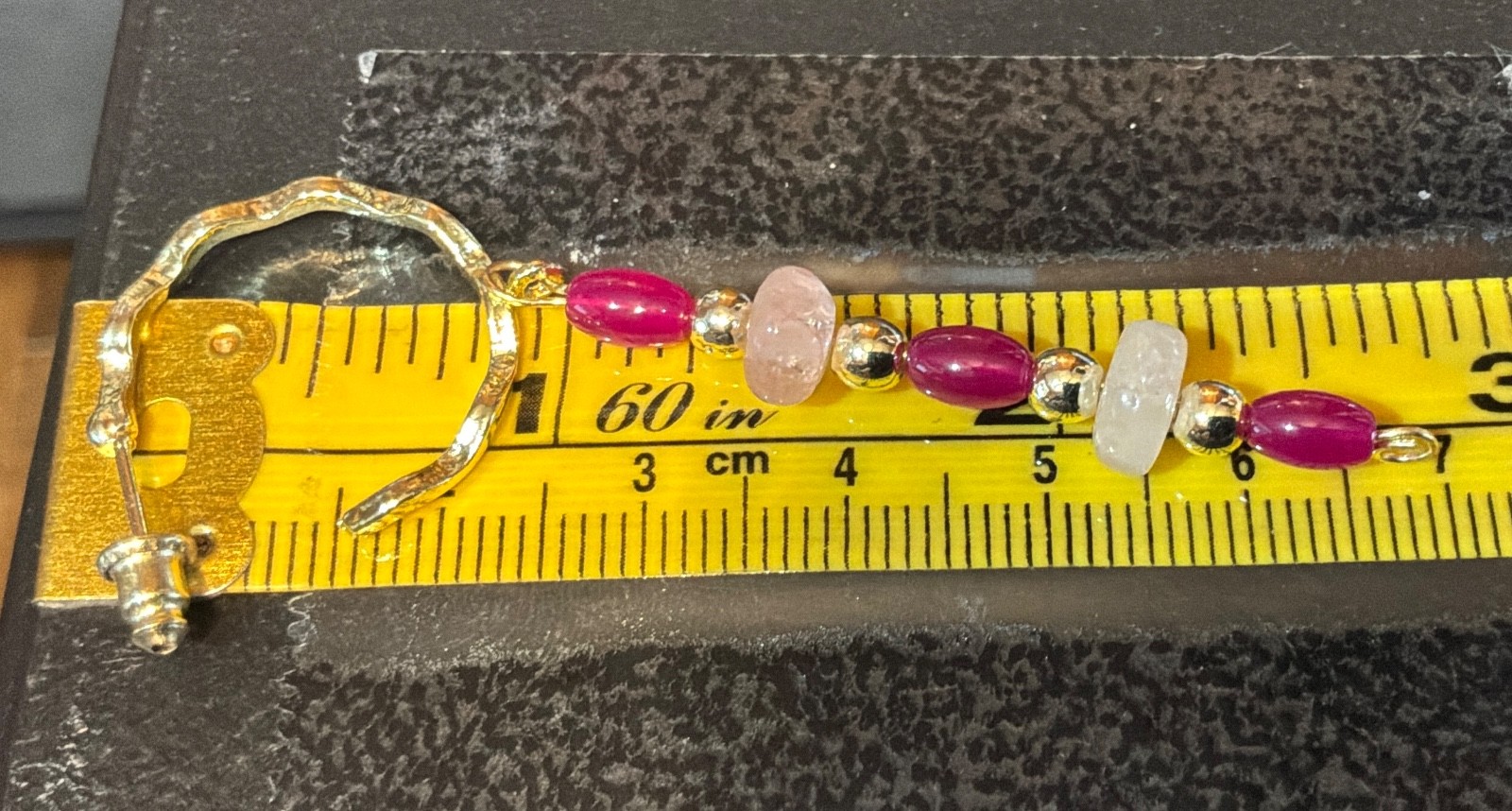 Lab Grown Ruby & Morganite Hoop Dangle Earrings