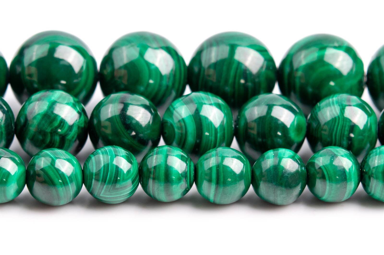 Genuine Natural Deep Green Malachite Grade AA Round Loose Beads 4-5/5/6/8/10MM