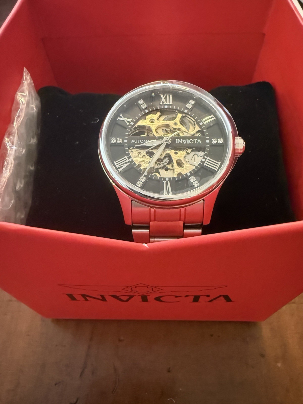 Invicta Objet D Art Men’s Automatic Skeleton Dial – 40mm Silver (69118)