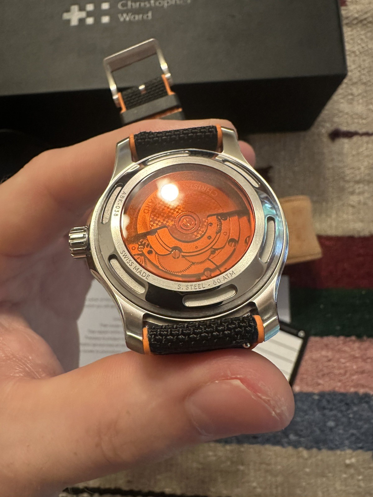 Christopher Ward C60 Trident Mk3 Pro 600 40mm Orange Sapphire (01/2023)