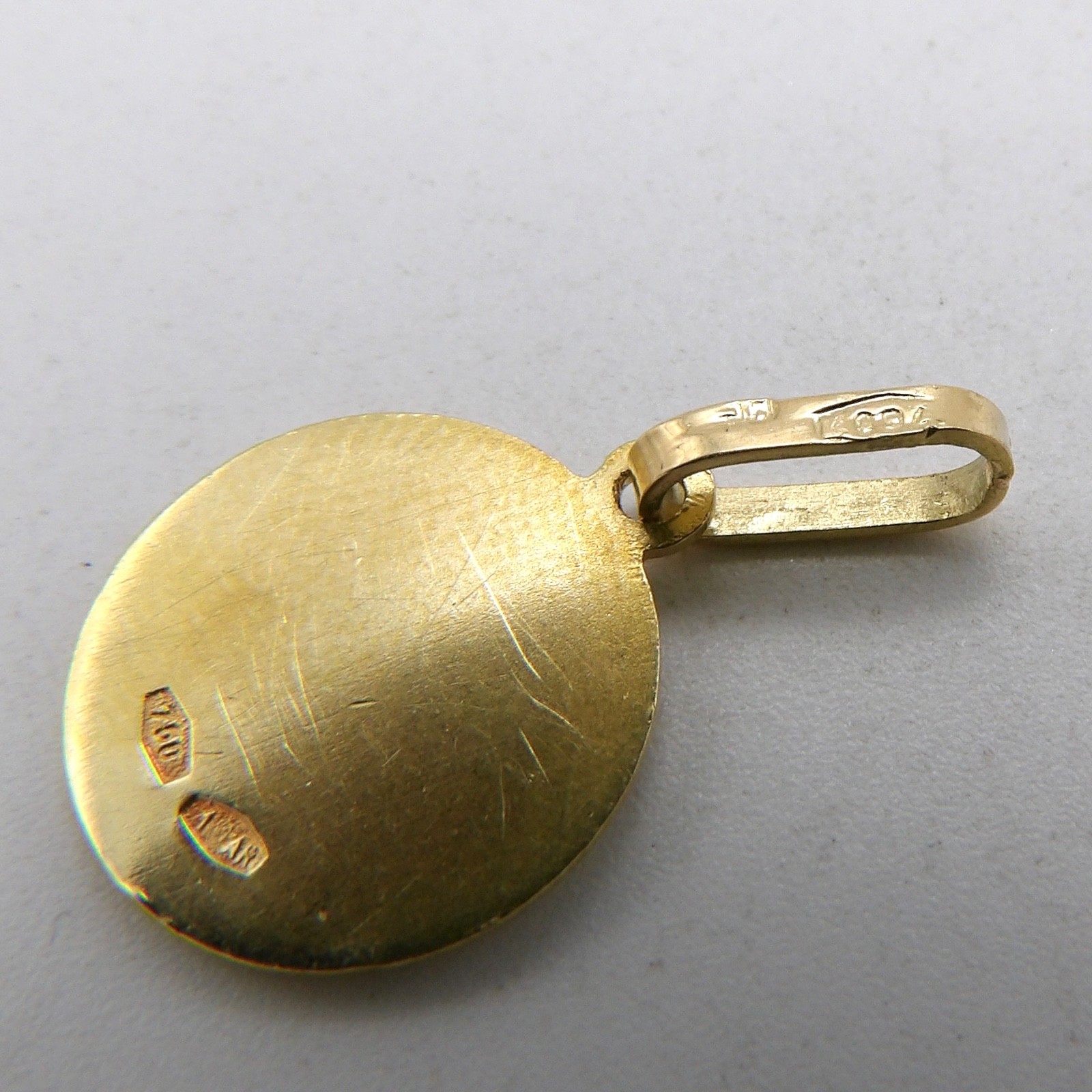 Solid 18k Gold St Saint Anthony Medal Small Charm Pendant 750 Italy UnoAerre