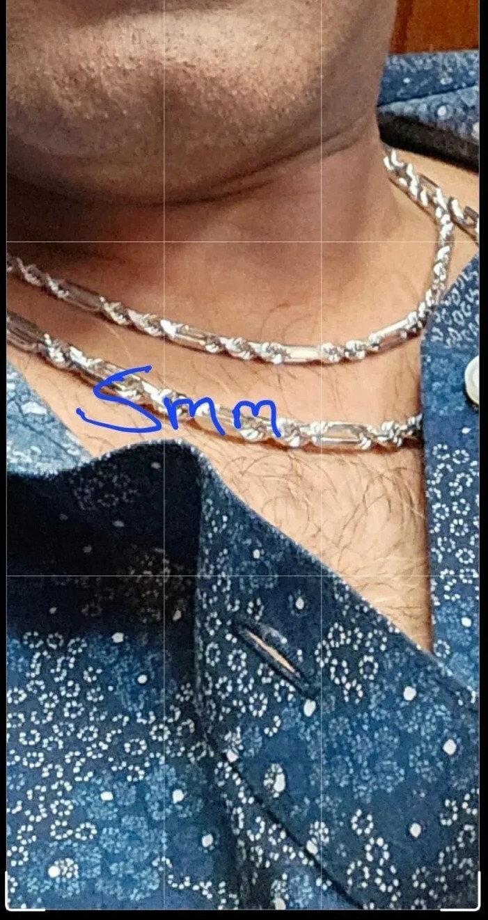 Men FigaRope Real Solid 925 Sterling Silver Milano 14k gold Finish Chain Necklac