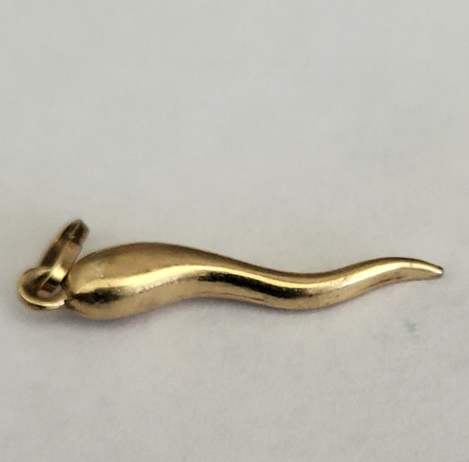 Vintage 14k Yellow Gold Italian Horn (Cornicelli) Charm Pendant