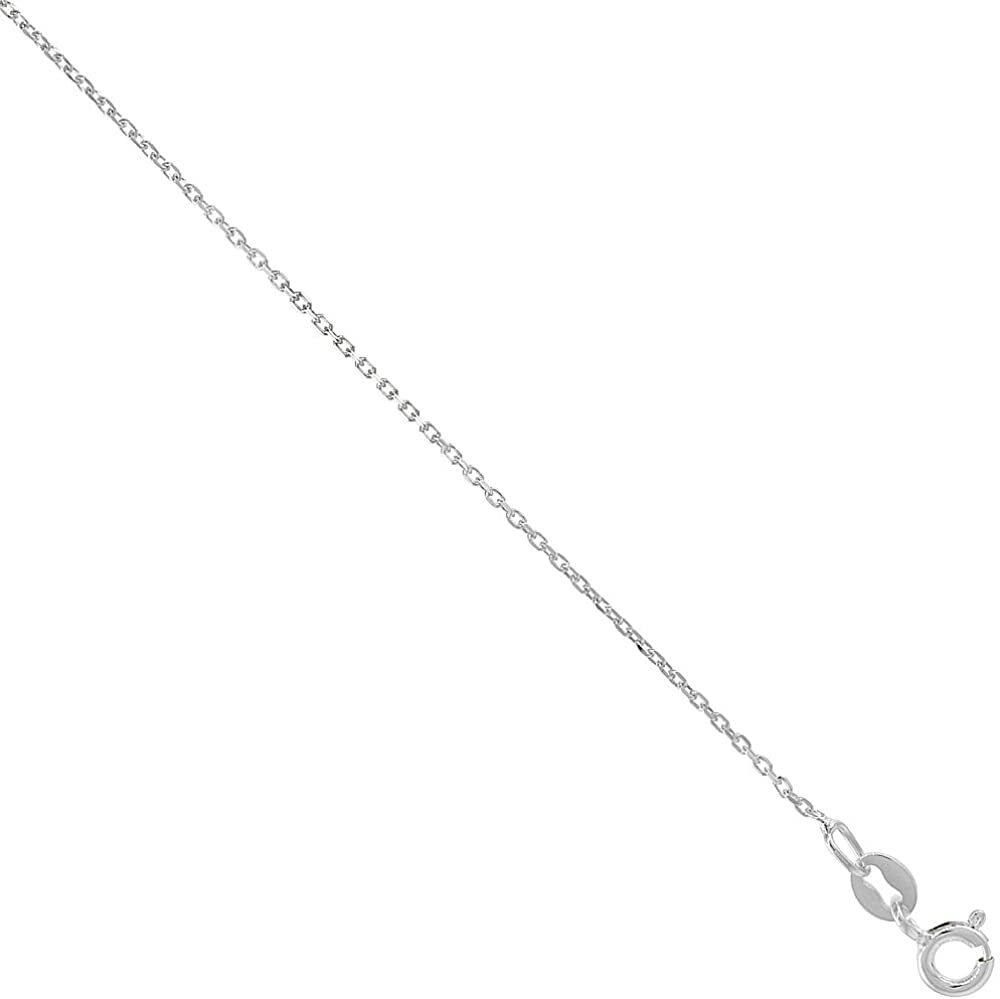 925 Sterling Silver Very Thin Fine Boston Link Chain Necklace 1mm 16 18 24 inch