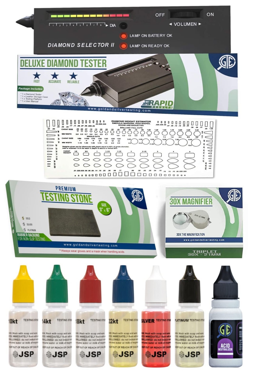 Electronic Diamond Tester Kit for Diamonds, Gemstones, Moissanites, Gold & Silve