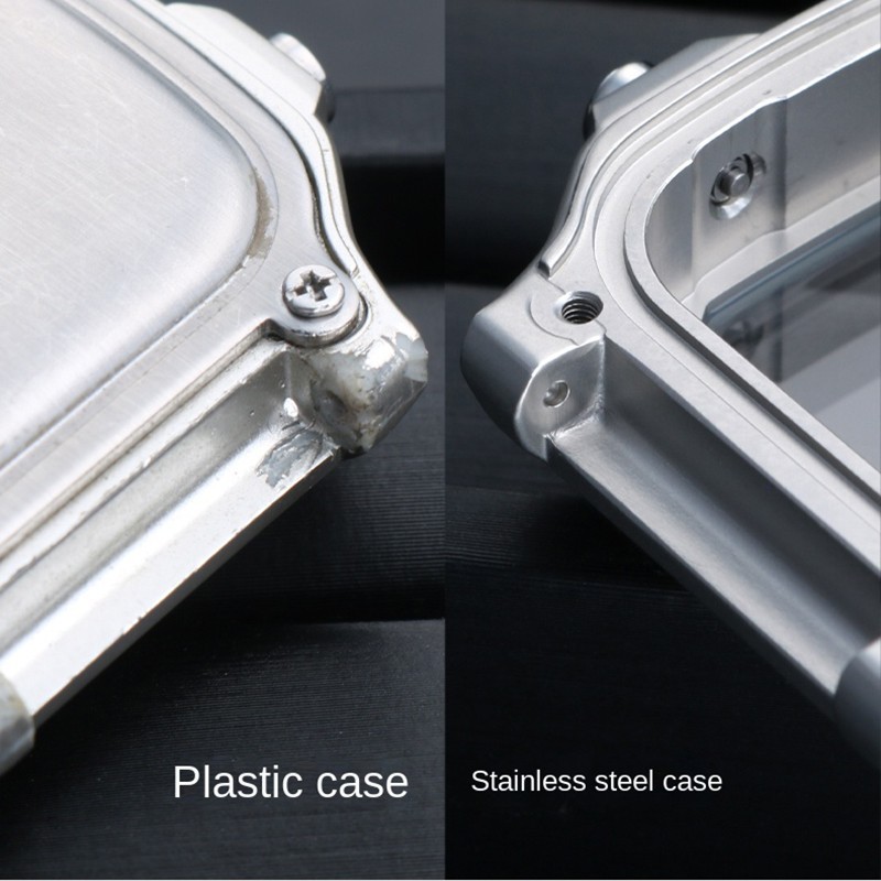 Watch Mod Kit Stainless Steel Metal Case watchband set For Casio AE1200 AE1300