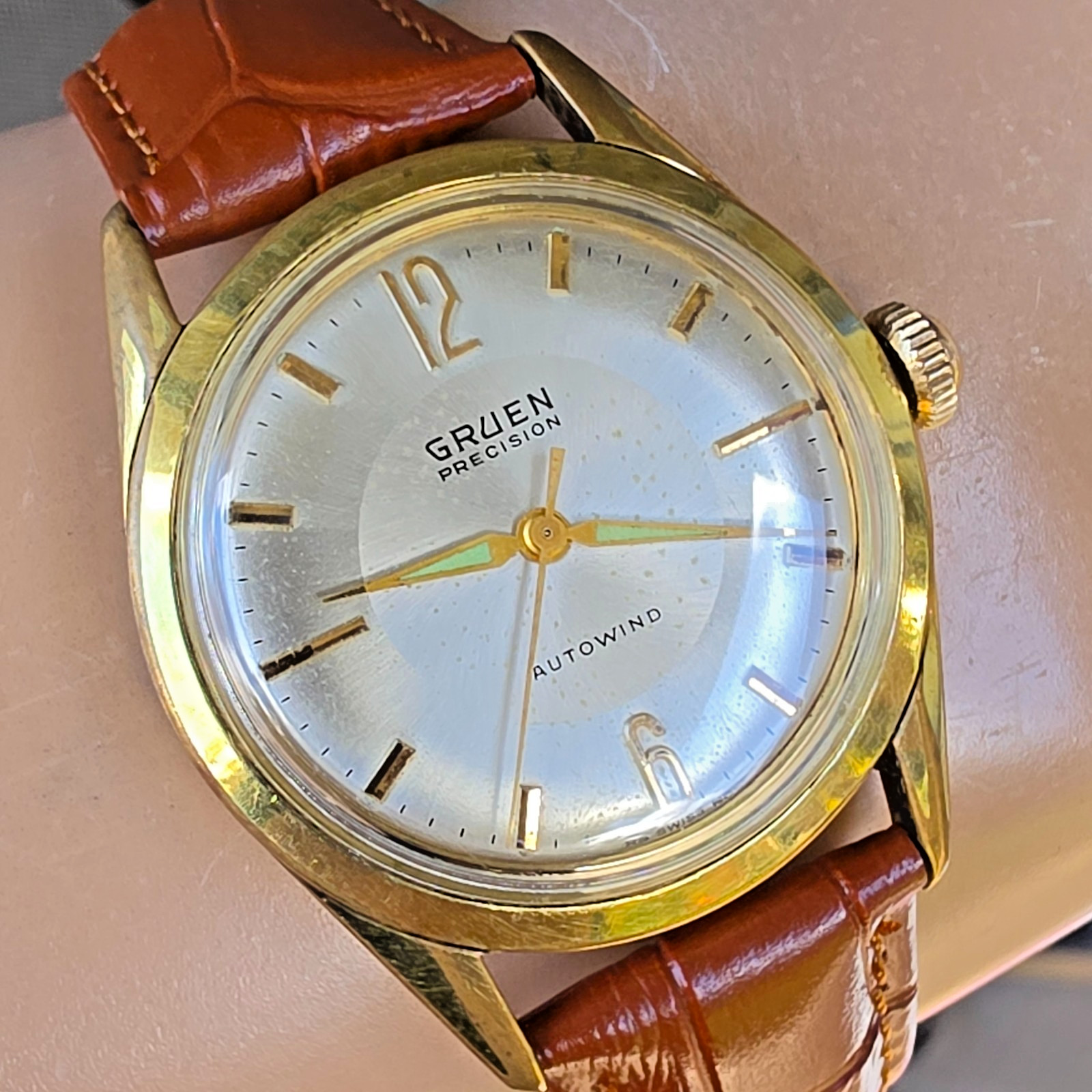 Vintage GRUEN men’s automatic watch N710SS SWISS 1960s