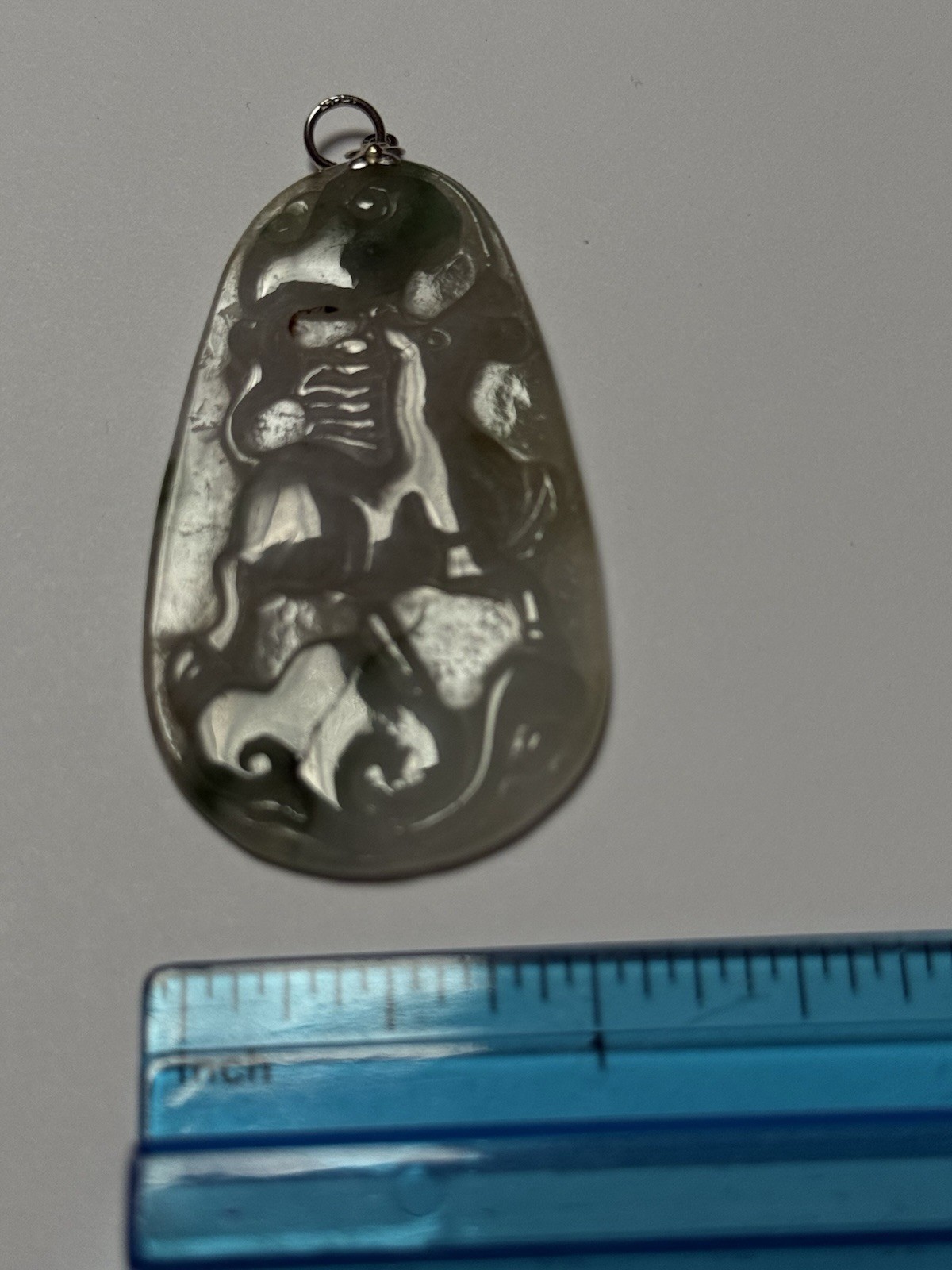 Silver Engraved Teardrop Charm Pendant, Metal, Animals & Insects Theme