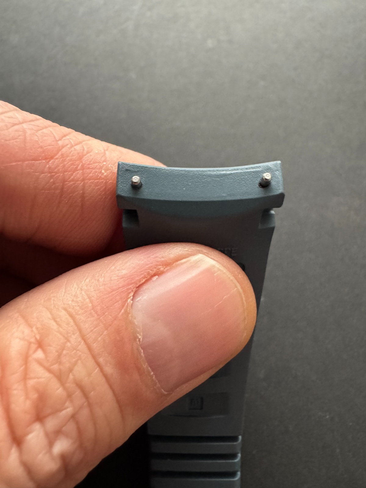 21/16mm Blue Gray Rubber Strap Watch Band Fits Patek Philippe Aquanaut 5261