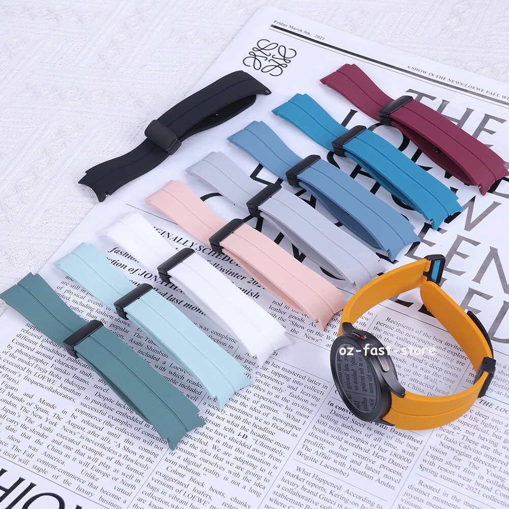 OEM Magnetic Silicone Band Strap For Samsung Galaxy Watch 6 5 4 40/42/44/ 5 Pro