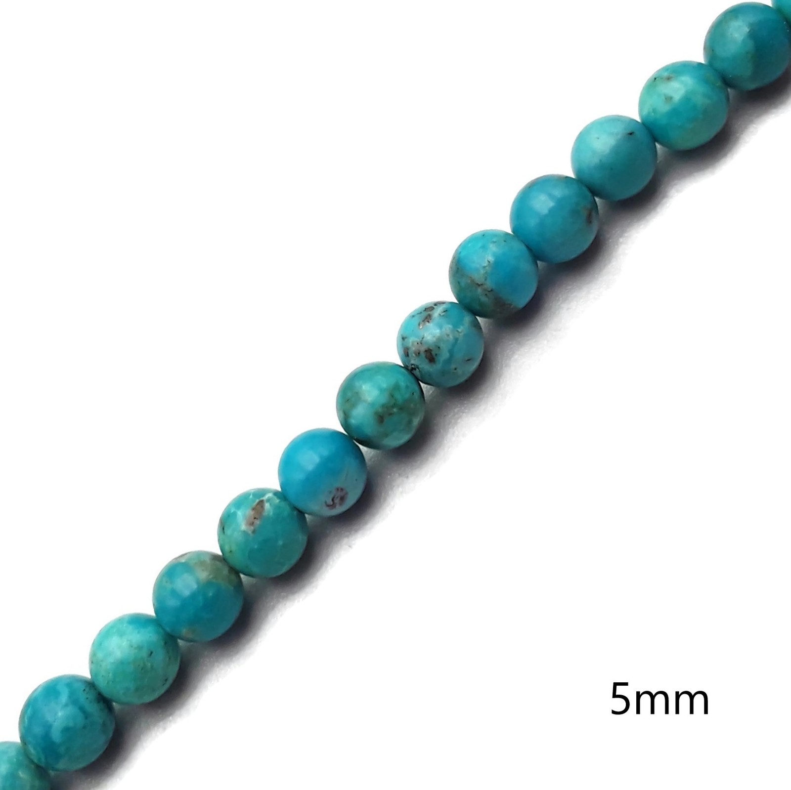Genuine Natural Turquoise Smooth Round Beads 5mm 6mm 7mm 8mm 9mm 15.5″ Strand