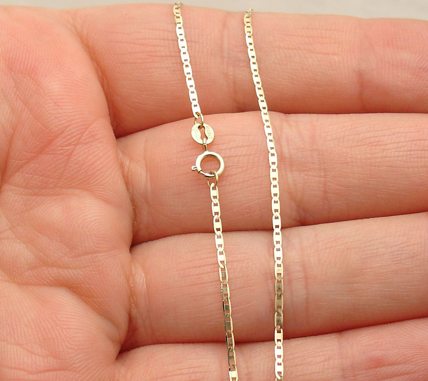 10″ Mariner Anchor Link Chain Ankle Bracelet Anklet Real Solid 10K Yellow Gold