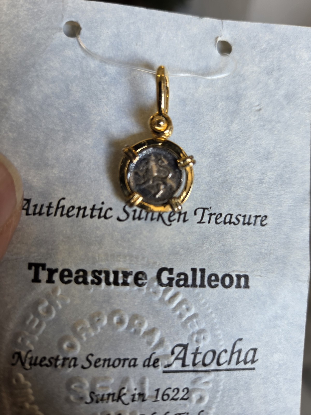 ATOCHA Solid Silver Coin Pendant Handmade From Atocha Silver Bar