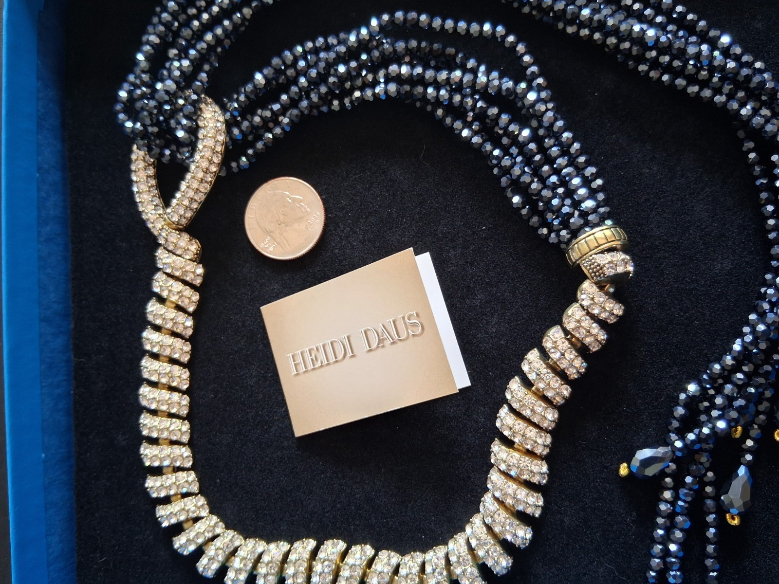 Heidi Daus modern crystal and hemitate necklace