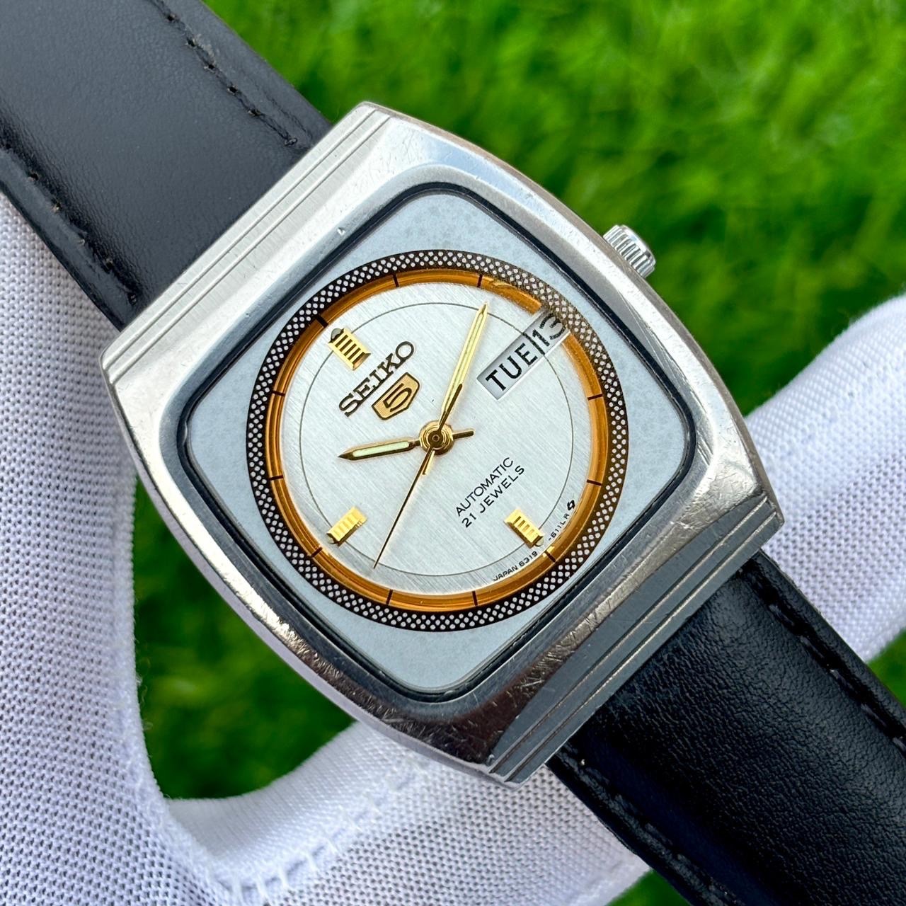 Vintage Seiko 5 Dress Formal Automatic Japan Made Men’s Watch 6319-6080