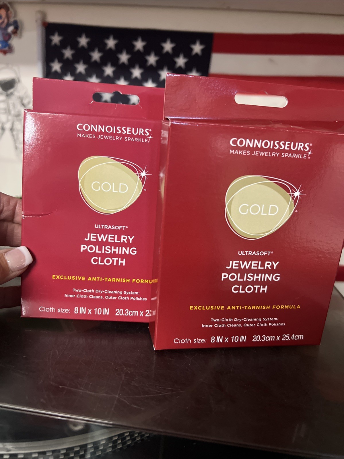 Connoisseurs Gold Polishing Cloth Jewelry Cleaner 2 Pack